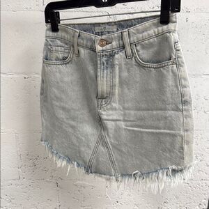 7 for All Mankind Light Denim Wash Mini Skirt - Size 24